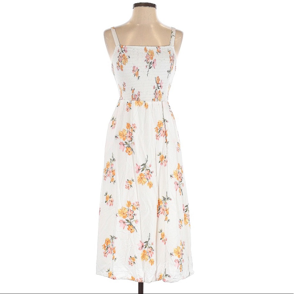 Old Navy Fit and flare Midi Smocked Dress